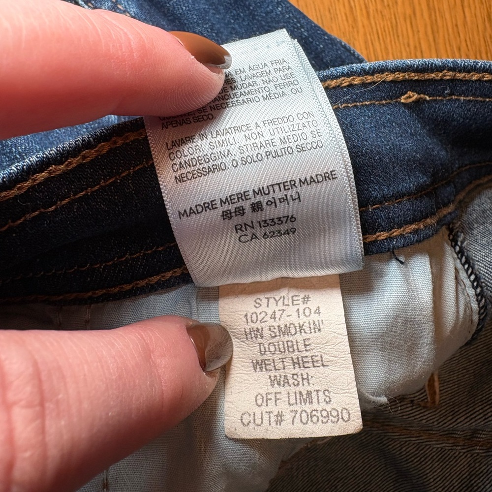 MOTHER The High-Waisted Smokin’ Double-Welt Heel Jeans 25 - Picture 11 of 11